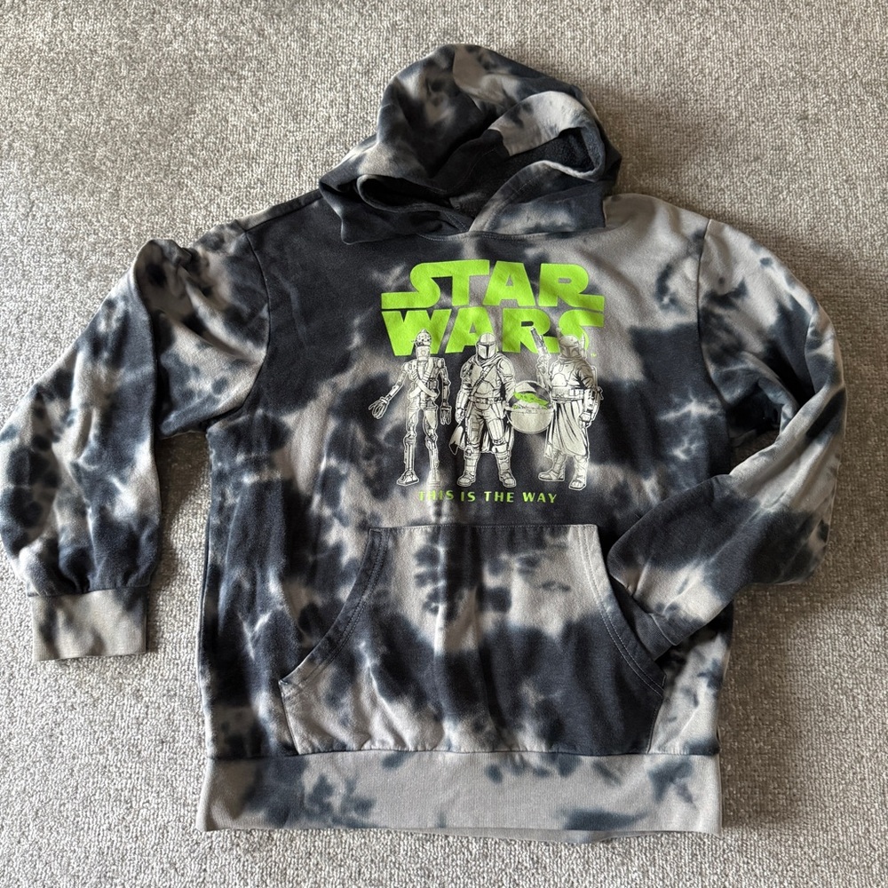 STAR WARS Kids Stormtroopers Tie Dyed Hoodie Sweatshirt Size Large 12/14